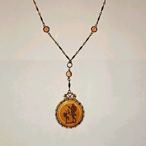 Vintage crystal and goldtone necklace